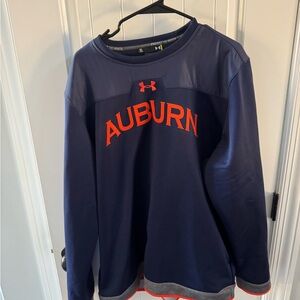 Auburn Under Armour Navy Sweatshirt with Orange Logo
